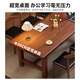 Pine wood legs long desk for living room modern conference table double desktop computer table large board study table single table walnut color 140*60cm