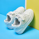 Warrior children's white shoes boys casual shoes girls board shoes campus sports shoes WZ(CL)-0238 white 35
