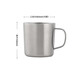 MUJI stainless steel double-layer mug large capacity male and female office student water cup tea cup coffee cup silver 490ml