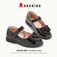ABC KIDS children's shoes 2025 autumn new Velcro Mary Jane sweet style girls shallow heel small leather shoes black 26