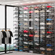 He Jiagong acrylic shoe box transparent a sneaker wall storage display cabinet j side opening magnetic shoe cabinet assembled shoe rack customization classic black 2 pieces 32.5x27x19cm