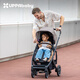 UPPAbabyCRUZ V2+ high view stroller, two-way sit-down, foldable baby stroller, oatmeal gray-LIM