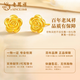 Lao Fengxiang 18K rose earrings for women, fashionable and versatile ear stick earrings, Valentine's Day birthday gift for girlfriend and wife, 18K rose earrings, about 0.18g