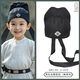 He Jiagong Li Bai hat champion hat Children's Hanfu accessories Li Bai hat made in Tang Dynasty and Song Dynasty Futou hat Chinese style 01-black cloth hat (ribbon style)