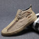 Pei Ke 2025 Winter-Herrenschuhe Leinwandschuhe für Männer vielseitiger High-Top-Schuhe modische Reißverschluss-Trendschuhe plus samt warme Baumwollschuhe 9892 Kurkuma [Leder-Einzelschuhe] 38 _ [Lederschuhe Größe]