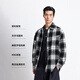 JACK&JONES 25th Autumn and Winter Woolen Jacket Men's Short Casual Jacket Loose Wool Letter Plaid Jacket Men's S03 Black Regular Slightly Loose, Card Size Small M (175)