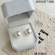 Shijia Austria imported artificial Akoya Australian white pearls round strong light 999 999 silver earrings ear hook earrings Australian white warm light 8mm S999 silver needle