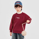 Duojia Fashion Boys' Red Sweater with Velvet Winter Round Neck Bottoming Loose Children's Pullover Top