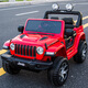 Dake JEEP Jeep authorized children's electric car baby four-wheel four-wheel drive off-road toy children can sit on the remote control car top with white + four-wheel drive