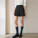 Eveli (eifini) Eveli high-quality wool pleated skirt short skirt slimming A-line skirt women's 2025 autumn new style floral gray short style S 80-100Jin Jin is equal to 0.5 kg