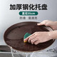 Jieyi large tray rectangular round tray non-slip tea tray plastic tray hotel serving tray food tray tray plastic brown round 35CM