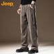 JEEP Casual Pants Men's Autumn and Winter Straight Loose Work Pants Men's Trendy and Versatile Men's Pants Brown XL