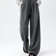 Miniso (Miniso) Klebreishose für Frauen 2025 Frühlings- und Herbst-neue Style-Bodenhose Lazy Style Faulpants Lockerer Hosen Lose Hope Dark Grey L 165 (Gewicht 115-130jin [Jin gleich 0,5 kg]))