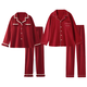 Bai Qixin red wedding couple pajamas for one man and one woman wedding cardigan long-sleeved trousers animal year pajamas set home clothes red couple pajamas men's XL