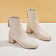 
Daphne (DAPHNE) short boots for women British style thick heels high heels autumn 2025 new versatile women's boots off white 37 (235mm) standard code