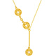 CHINA GOLD gold necklace 18K gold AU750 crushed ice ice coin birthday gift