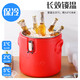 Stainless steel insulation barrel red temperature lock barrel commercial canteen restaurant soup barrel hot braised rice soy milk barrel ice powder stall 15 no faucet insulating barrel capacity about 12 Jin Jin equals 0.5 kg