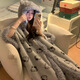 Yu Zhaolin pajamas suit girls plus velvet thickened pajamas women coral velvet gray kt winter new soft girl home clothes cloak