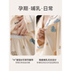 雅鹿长款月子服睡衣女春秋季带胸垫纯棉89月份哺乳产后睡裙夏天待产裙 AM-11991-DK1008 M