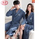 LangSha couple's pajamas spring and autumn pure cotton long-sleeved nightgown for men and women's four-season universal bathrobe A pair of long yukatas sexy JB16822 men-JB27822 women M women's style (recommended 80-90 Jin [Jin equals 0.5 kg])