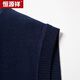 Hengyuanxiang machine washable pure wool sweater vest men's V-neck vest worsted wool knitted waistcoat 180