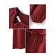 Ehangy Luxury High-End Brand Dress For Women 2025 Осенью Новый высококачественный стиль моды стройной и красивой юбки Burgundy XL 120-130JIN [Джин равняется 0,5 кг]