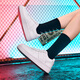 Chaussures féminines Kappa Chaussures selles épaisses pour femmes 2025 Automne Nouvelle semelle douce Chaussures décontractées pour les femmes Sports polyvalents Chaussures blanches pour femmes Egret White 38 (235 mm)