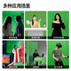 Shangpu Portable thickened green screen can lift and lower the hair-level curtain cloth cushion background cloth virtual live broadcast room telescopic background wall green indoor internet celebrity photo video special effect studio green screen 2.5*2.5+45cm lamp + 300W lamp *2+