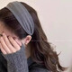 Daily wear wide-brimmed hair band headband for women 2025 new high-ceiling gray hair band hairpin travel headband gray wide-brimmed headband