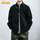 JEEP Jeep shirt men's long-sleeved spring and autumn casual workwear high-end jacket shirt men's military green L