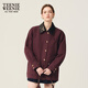 Teenie Weenie [Focus Bath] Bear women's retro loose short jacket 25 autumn new fashion jacket Burgundy S