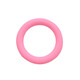Silicone teether food grade hole ring chewing gum for babies to prevent falling off during oral period, yellow 1 pack