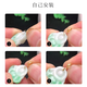 18k gold buckle melon seed buckle emerald beeswax pendant buckle money blessing clip buckle Au750 Ruyi gold buckle accessories hollow style thickened