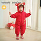 Balabala baby jumpsuit down jacket baby boys and girls 2025 new winter clothes for going out in the style of romper for New Year greetings