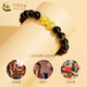 CHINA GOLD 18K gold Pixiu obsidian bracelet for men with six-character mantra obsidian hand Valentine's Day birthday gift for girlfriend and wife 18K gold Pixiu obsidian bracelet about 0.12g+ exciting gift box