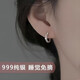 Zhou Dafu earrings for women new style irregular zircon 999 pure silver earrings niche new ear buckles fashion earrings earrings
