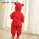 Balabala baby jumpsuit down jacket baby boys and girls 2025 new winter clothes for going out in the style of romper for New Year greetings