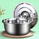 Enlarged stainless steel lard basin and basin wash basin household kitchen basin salad basin hot pot egg soup pot 20cm multi-functional multi-purpose basin without cover