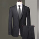 Lilang high-end suit suit for men spring and autumn middle-aged men's business casual suit wedding jacket dark gray plaid 8987 style M 170 size recommended 100Jin Jin equals 0.5kg -120Jin Jin equals 0.5kg