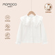 Mamie Maka (MOMOCO) children's clothing girls' shirts 2025 autumn style medium and large children's style lapel shirts original white 110