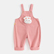 Dudujia children's girls autumn baby overalls spring and autumn children's pants casual pants boys' trousers children's clothing autumn pink 90 cm