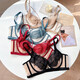 Ropa interior de encaje francés modal para mujeres con pechos grandes, sexy puro y sexy seta de air de conejo delgada sin anillo de acero champán dorado (pieza individual) MD164 85d 38