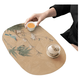 Zhixiao new Chinese style small tea mat for one person, absorbent mat, tea table cloth, tea mat, tea coaster, dry soaking mat, waterproof tea table and table flag. Songbird Jingchun - Diatom mud tea mat - special shape 40*60cm free cutting_ideal size