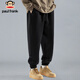 Paul Frank sweatpants men's heavyweight autumn loose leggings men's trendy sports casual pants men's pants black XL