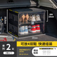 JEKO&JEKO car shoe box trunk shoe storage box car travel transparent folding installation-free shoe box black 1 row 2 layers