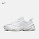 Nike Women's Lightweight Daddy Shoes Winter Cushioning Comfortable Sports Shoes NIKE M2K TEKNO AO3108 100 White/White-Platinum 37.5