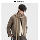 Earl Zall wool double-sided woolen jacket men's 2025 early winter new commuter short coat men Z541601 mocha color M (170)