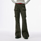 MMLG Pantalones casuales American Workwear para mujeres en otoño NUEVA Y VERSATILE VERSÁTIL COREA COREANA SOLICIONA SOLICITUD PIEJOS LARGOS PIELERS OLIVE GREEN S
