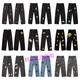Chrome Heart 2025 Heiße Trendy Brand Cross Stickerei High Street Amerikanische vielseitige Männer und Frauen Lose Jeanshosen gerade Hosen 9928 Schwarz S