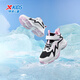 Xtep Children's Shoes Children's Velcro Velvet Sports Shoes Winter Warm Girls Cotton Shoes Classic White/Retro Pink 37